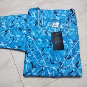 Blue nighty without duppatta